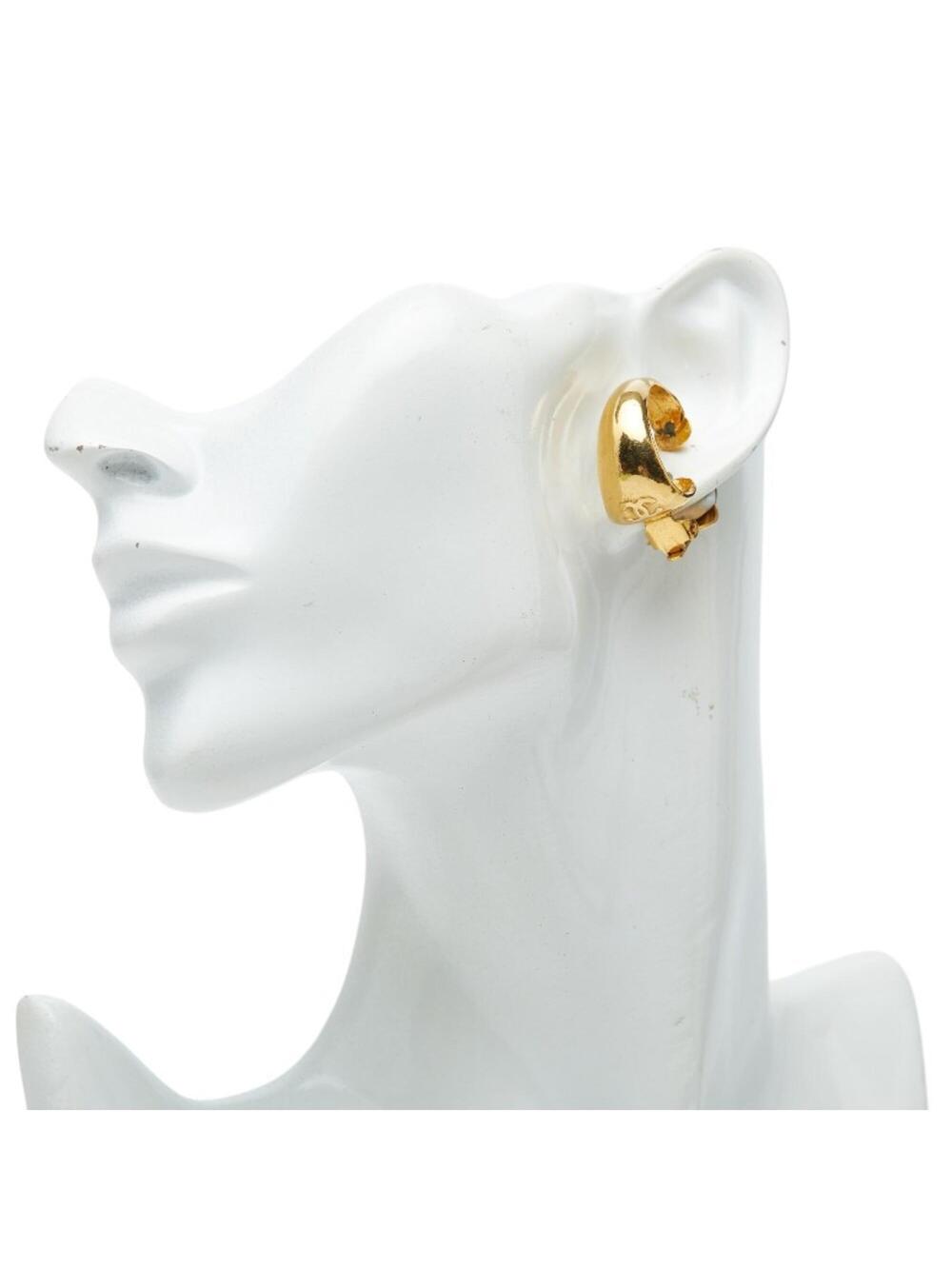 Chanel Cc Logo Clip-On Earrings Metal #276021C69B - Picture 6 of 6